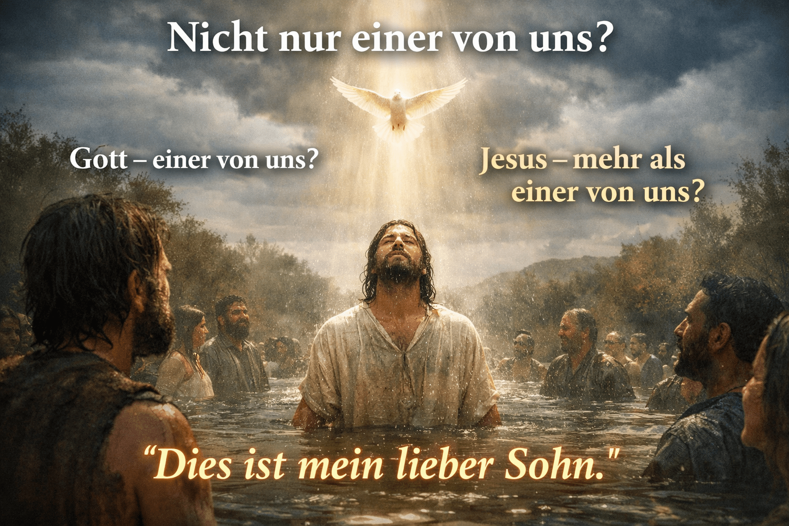 Taufe Jesu - Generiertes Bild auf Grundlage der Predigt